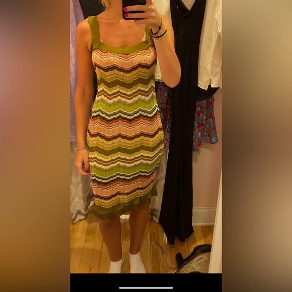 STUNNING NWOT Missoni knit chevron midi bodycon dress - Picture 2 of 5